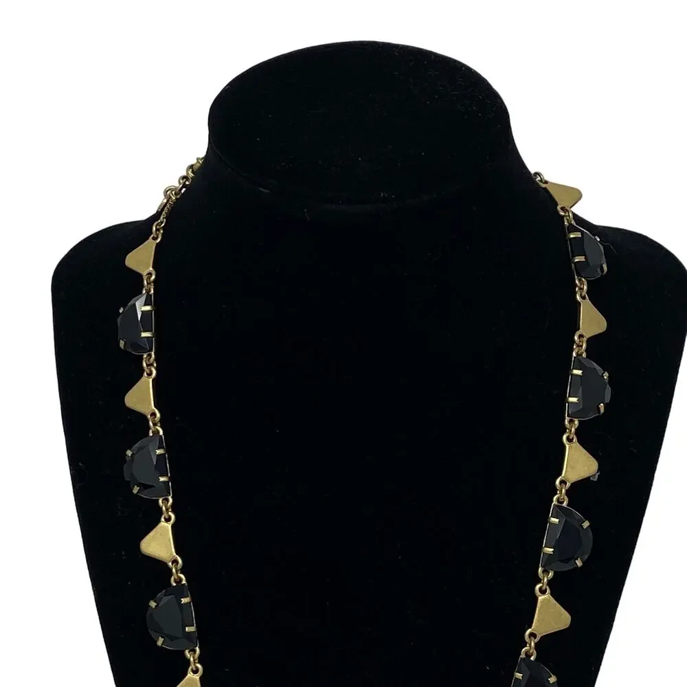 Madewell Woman's Black Gold Triangle Necklace Fashion Jewelry 21" - Picture 8 of 8